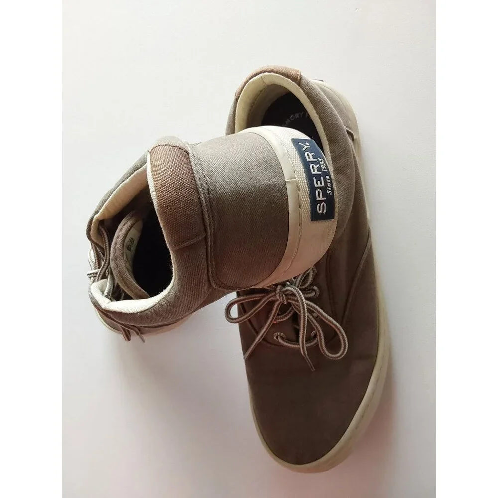 Sperry Cutter‎ Men's boat shoe, greyish brown, size 8.5